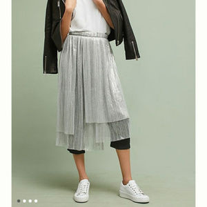 NWT Metallic Skirted Pants by Maeve
